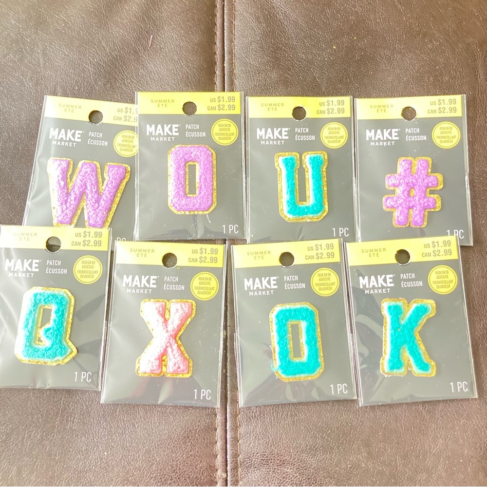 Makers Market Vibrant Letter and Symbol Patch Set